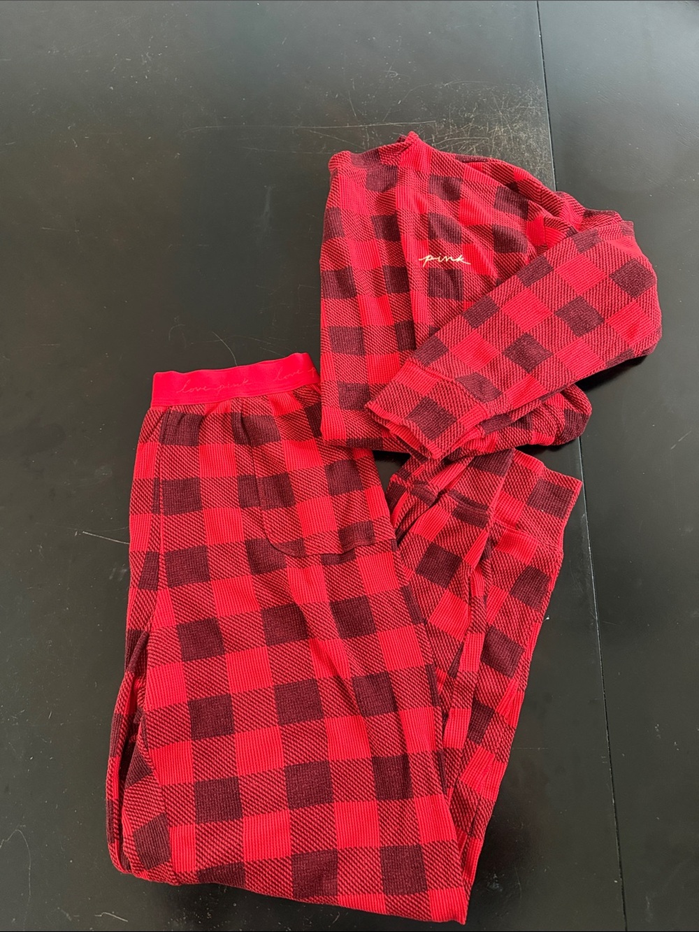 Pink pj flannel set